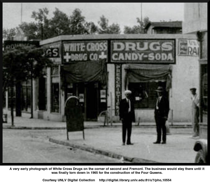  White Cross Drugs on the corner of second and Fremont.